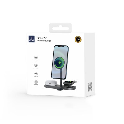 Wiwu Power Air 3in1 Wireless Charger x23 – 15W