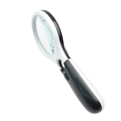 Magnifier 3 LED Light, Marrywindix 5X 20X Handheld Magnifier Reading Magnifying Glass Lens Jewelry Loupe White and Black